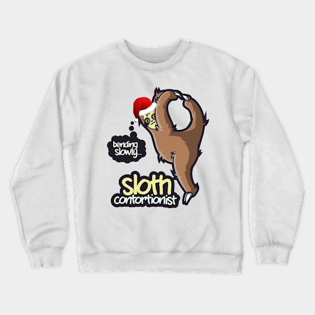 Contortionist Shirt Funny Sloth Bending Yoga Christmas Gift Crewneck Sweatshirt by TellingTales